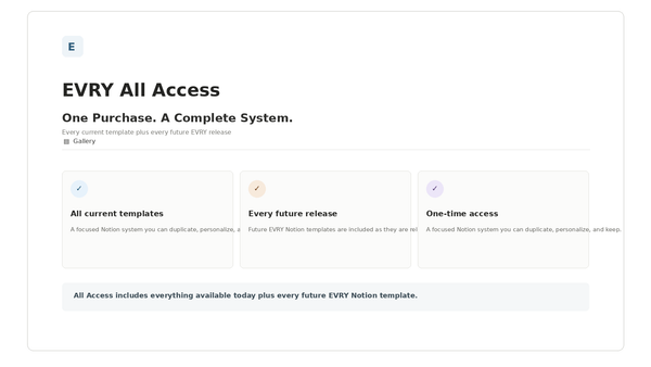 EVRY All Access — Complete System preview