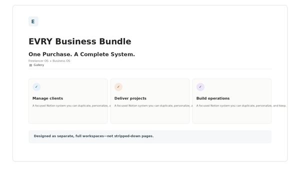 EVRY Business Bundle — Complete System preview