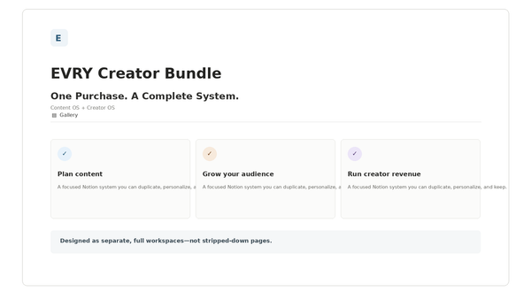 EVRY Creator Bundle — Complete System preview