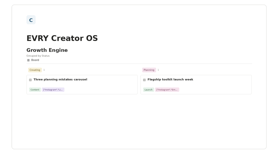 EVRY Creator OS