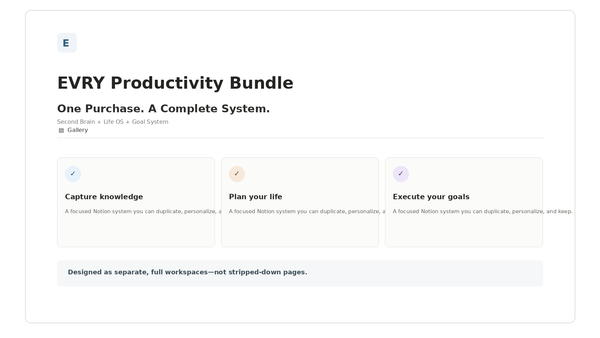 EVRY Productivity Bundle — Complete System preview